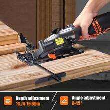DOVAMAN Circular Saw With Metal Handle, 6 Blades(4½", 4¾"), Cutting Depth 1-11/16" (90°), 1-3/8" (45°), Laser Guide, Corded Saw For Wood