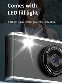 1 Pc 1080P 2.4-Inch Screen Portable Camera, With Front Camera,Small Camera, With 8x Zoom And Anti-Shake, Built-In LED Fill Light, Recording Function,Suitable For Boys And Girls.
