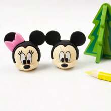 1pc, 12pcs Creative Cartoon Mickey & Rabbit Pencil Sharpeners, Minnie Shaped Student Pencil Sharpener, Learning Supplies & Gift Set School Supplies,Back To School