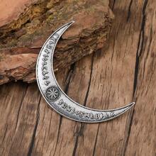 1pc Women's Viking Retro Odin Rune Crescent Hairpin, Nordic Style Hair Accessory For Everyday Use - Multicolor - View 3
