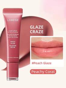 Laneige K-Beauty Glaze Craze Tinted Lip Serum, Plumping, 12g, Nourishing Hydration With Polypeptide, For Lip Care & Color, 95% Skincare Base, 12-HR High-Shine Glow, Daily Makeup