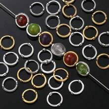 30 件/套银色和金色环珠、椭圆形框架连接珠，适用于制作珠宝、手链、项链、花边结、DIY 工艺用品 - 彩色 - 查看 11