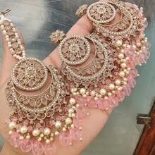 Khatun Earring Tikka Set 2.0 Viral Earring Set Of 2024 - Pastel Blue - View 8