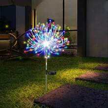 Luzes de Fogos de Artifício Solares para Jardim, Luzes Decorativas Solares LED para Uso Externo, 60/90/120/150/200 LEDs, IP65, Ideal para Passarelas e Decoração Festiva de Quintal para o Natal, Iluminação de Passarelas Luzes de Fogos de Artifício Solares, Luzes Solares, Luzes de Jardim para Exteriores