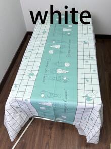 1 Peça Toalha de Mesa à Prova d'Água, à Prova de Óleo e Lavável de Estilo Nórdico com Estampa Floral para Mesa de Café, Produto Transfronteiriço