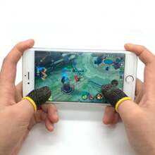 6 Unidades Luva de Dedo Gamer Anti Suor para Celular – Free Fire, PUBG, COD,