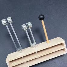 Ear Cleaning Professional Tuning Forks Therapy Set - 128Hz, 512Hz, 432Hz, 256Hz Yoga And Meditation Body-Weight Tuning Forks - Frequency Relaxation Device With Suspension Frame