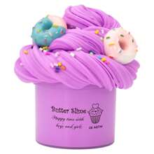 70ML Stretchy Butter Slime Fluffy, Lollipop Donut Scented Charms Slime Kit, Non-Sticky Polymer Clay, For Christmas Plasticine Slime Party Toy