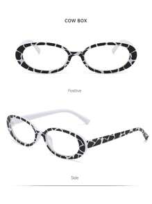 1 par de nuevas gafas vintage de montura pequeña y ovalada para adolescentes, adecuadas para uso diario