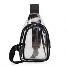 Nueva llegada Bolso de hombro creativo de PVC, bolso cruzado transparente y ligero impermeable para mujeres, moda casual para ir y venir y viajar
