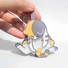 有趣的扭动猫 DIY 钥匙扣,3D 打印恶作剧旋转猫蛋球烦躁玩具钥匙扣,可玩其旋转吊坠背包包饰物,互动感官恶作剧礼物,适合猫咪爱好者朋友、母亲节和派对礼物 - 彩色 - 查看 18