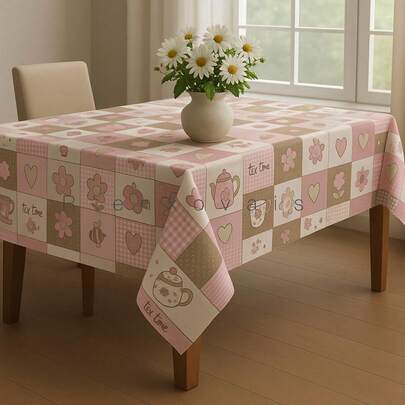 Toalha Mesa Estampada 2 Metros Decoração Cozinha Mesa 6 Lugares