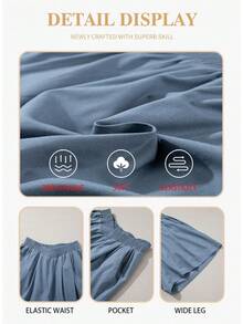 Womens Plus Size Shorts Casual Elastic Waist Drawstring Comfy Lightweight Summer Shorts With Pockets(1X-5X)