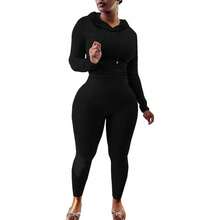 2 Piece Outfits For Women Sweatsuits Sets Hooded Tracksuit Long Sleeve Pullover Jogger Sweat Pants Set Womenswear Clothes - Purple - View 6