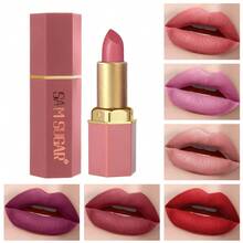 SAM SUGAR 6-Piece Matte Pearlescent Lipstick Set Box, Long-Lasting And Easy-To-Color Velvet Moisturizing Lipstick Makeup Set Gift Set - Multicolor - View 6
