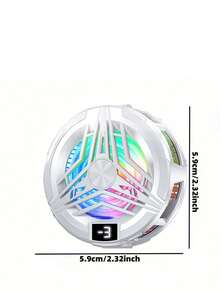 ABS半导体手机散热器，USB供电，三档风速可调，强磁吸附，无需电池。附赠游戏手指支架。 - 白色 - 查看 6