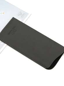 1 件全新柔软 PU 皮革眼镜盒，复古风格 PU 拉链袋，适合老花镜和太阳镜，对角口袋设计