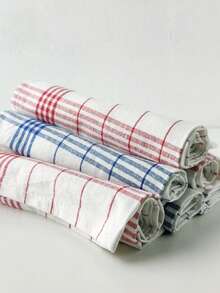 2/4/6/8 buc lavete de vase, prosoape de bucătărie în 2 culori, prosoape de bucătărie cu model grilă, prosoape de bucătărie 100% bumbac cu dungi și carouri, carouri albastre, carouri roșii, bucătărie și sufragerie, articole de bucătărie