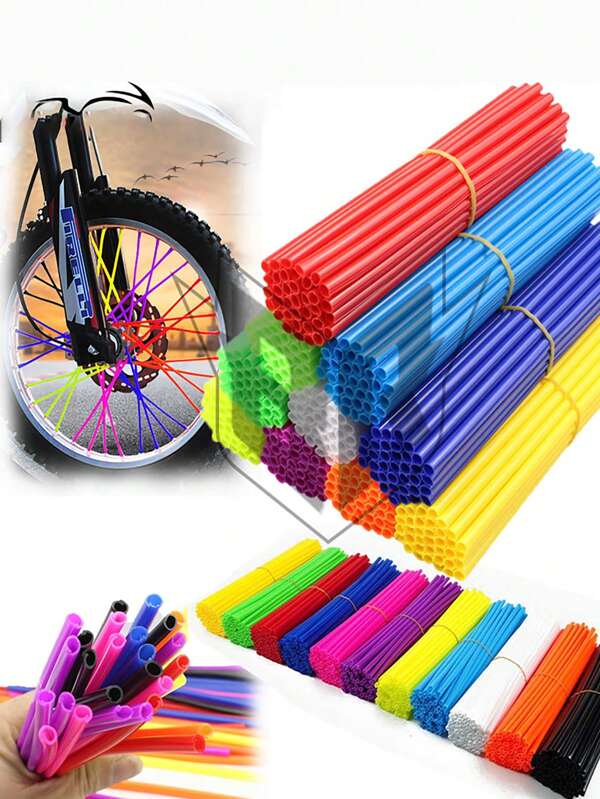 Cubierta protectora universal de 24 cm para radios de bicicleta/motocicleta/bicicleta de montaña, de colores