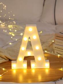 1pc Letter Lights For Holiday Party Decor, Children's Room Decor, 26-Piece English Alphabet & Numbers LED Decorative Light, BABY Anniversary, 6.3inch/16CM, Birthday Decoration And Gift, Holiday Decor And Party, Wedding Decoration, Home Bedroom Decor, Living Room/Gathering Decor, Camping, Warm White Lighting