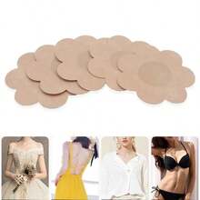 Kit 100 Invisible Adhesive Breast Covers 7.5cm Diameter Nipple Cover Areola Breast Lift - Màu be - Xem 2