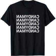 Candyman Backwards Mirror Shirt T-Shirt_220g High-Quality Pure Cotton T-Shirt With Minimalist Printing, Soft And Breathable Fabric, Comfortable And Loose, Suitable For All Day Wear, Suitable For Office Casual Wear, Spring And Summer Daily Appearance, Elegant And Youthful Design - Black - View 1