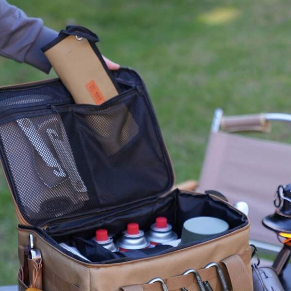 1pcs Outdoor Large Capacity Tactical Storage Bag Pot Cookware Gas Cylinder Storage Bag Camping Picnic Outdoor Tableware
