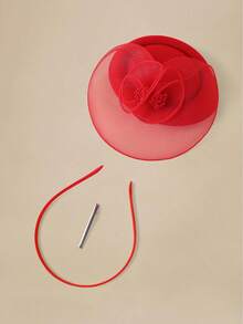 1pc Fascinators Hats For Women Pillbox Hat 20s 30s 50s Vintage Feather Headwear Bowler Flower Veil Wedding Tea Party Hat, School Stuff, Gifts, Hair Accessories, Classy, Rave Accessories, Festival Outfits, Gala Night - Multicolor - View 15