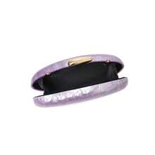 2025 Spring Fashion Bridal Clutch, European & American Style Acrylic Glossy Evening Bag, Ellipse One Shoulder Crossbody Bag