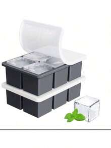 大型 6 格硅胶冰格，适用于冰淇淋、冷冻甜点和果汁，家用