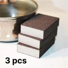 5/10pcs Diamond Emery Sponge Scrubber, Kitchen Cleaning Tools, Pot Pan Rust Remover Abrasive Sponge Blocks