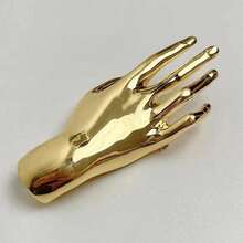 1 件全新时尚 3D 手形胸针，优雅奢华配饰