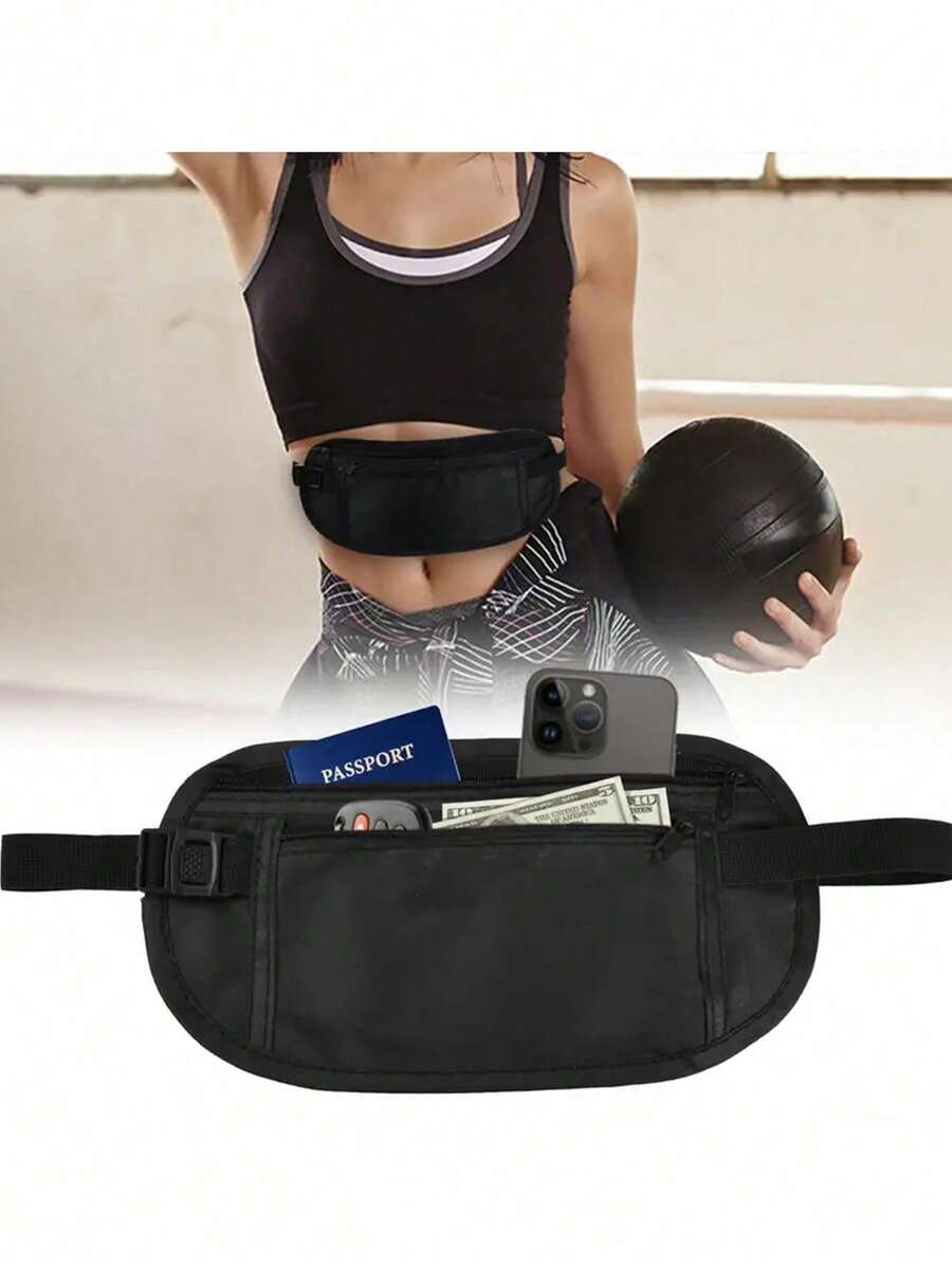 Nuevo cinturón de viaje para exteriores - Billetera para pasaporte invisible, riñonera para correr, portador de efectivo , billetera invisible, riñonera antirobo para actividades al aire libre, cinturón de viaje oculto para correr - Multicolor - Ver 1
