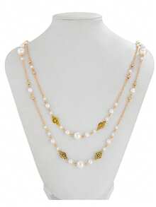 1pc French Fashion Necklace, Elegant Jewelry Accessory For Women Party - Long Necklace - View 4