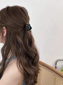 10个黑色哑光发爪，百搭发饰，小巧发夹，简约风格，适合度假、海滩、日常休闲佩戴，四季皆宜，发饰套装，发饰，女士配饰，返校季发饰，花朵发夹，优雅发爪夹 - 黑色 - 查看 3