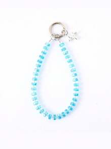1pc New Crystal Bead Charm Phone Case Keychain Bag Accessory Chain Pendant Jewelry Phone Lanyardschool Supplies,Back To School