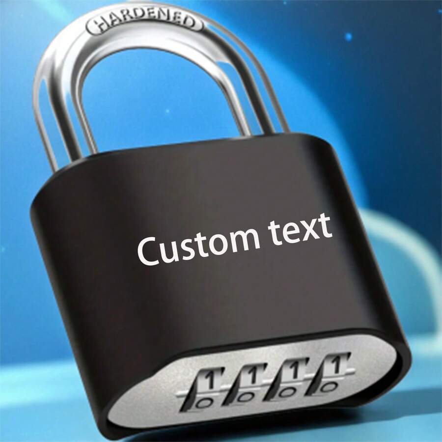 Customized Heavy Duty 2.5 Inch Lock Set - High Security Padlock With Weather-Resistant And Resettable Password Design - Suitable For Home, School, Garage, Door And Garden - Black - View 1