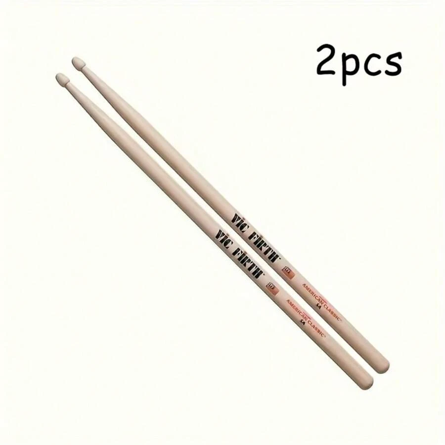 2pcs 5A/7A Classic Retro Maple Drumsticks, High-Quality Maple Wood With Natural Uncoated Finish, Engraved With 'Drumsticks Will Never Die' Classic Lettering, Excellent Sound Quality And Clear Resonance Professional Percussion Accessory
