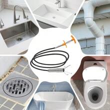 New Upgrade 35 Inch Drain Snake Hair Drain Clog Remover Tool Sink Drain Cleaner For Toilet Sewer Shower Kitchen Bathroom Tub Clogged Drains Opener Cleaning Tool Flexible Grabber Claw Pick Up Tool