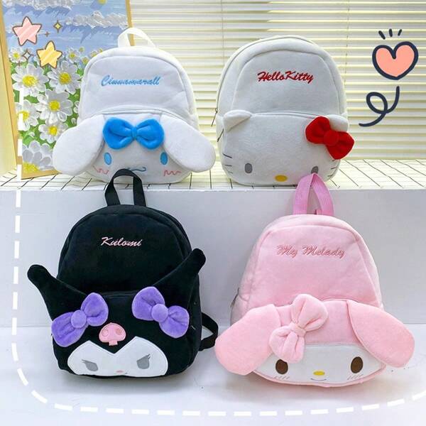 Kuromi Cinnamoroll My Melody Cute Hello Kitty Plush Bag Backpack Kawaii Cartoon Large Capacity Backpack Sweet Backpacks School Bag