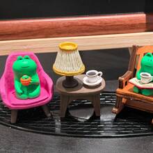 日本风格卡通青蛙汽车装饰公仔，猫宠物汽车内饰装饰摆件，DIY组合桌面饰品 - 彩色 - 查看 3