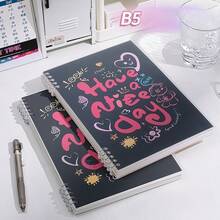 2 Stücke B5 Doodle Lose Blatt Notizbuch, 60 Blatt pro Buch, glatte Schreibfläche, abtrennbarer Spiraleinband, austauschbare Innenseiten, geeignet für Lernen, Büro, Schule, Outdoor Reisen, Zeichnen, Skizzieren, Valentinstag