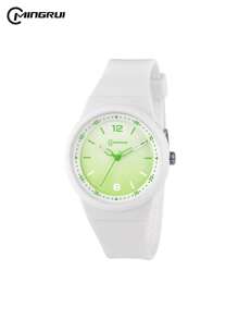 MINGRUI Nuevo reloj de moda para niños, de estilo ombre con colores de caramelo, reloj de niña, regalo para niños, resistente al agua 3ATM, estilo de campus escolar