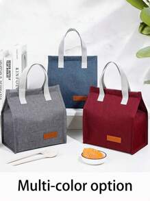 1pc Multifunctional Insulated Lunch Bag, Large Capacity Bento Bag, Waterproof Thermal Bag, Portable Food Container, Travel Bag, Summer Beach Bag, Outdoor Picnic Bag, Fits Lunch Box, Snacks, Fruits, Milk, Drinks, And Utensils, Top Handle One Shoulder Bag, Perfect For Work, School, Outdoor, Travel, Picnic And Camping, School Storage Bag, Teacher Supply Bag, Classroom Bag