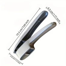 1 件锌合金多功能压蒜器、蒜泥器、切片器、绞肉机、粉碎器、姜汁榨汁机、捣碎器、可洗厨房配件 - 彩色 - 查看 9