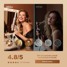 UKLISS 1 brosse à air chaud haute vitesse 8-en-1 | Outil de coiffure pliable pour un séchage rapide et des résultats de qualité salon