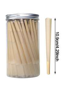 50 piezas de papel para cigarrillos en conos preformados, conos preformados de color natural de madera que se queman lentamente con filtro, adecuados para bodas, fiestas, regalos familiares, Día del Padre, celebraciones festivas, reuniones