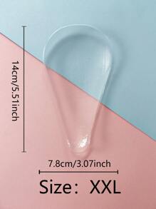 Plus Size Teardrop Shaped Lightweight Private Part Cover, Invisible Silicone Anti-Flashing Sticker, Summer Transparent Anti-Crotch Lifting