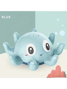 Cute Octopus Kids Pool Bath Toys Bathroom Automatic Induction Water Spray Small Octopus Electric Octopus With Light Music Play Water Baby Bathroom Toys, Gift