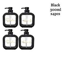 2/4pcs Reusable Hand & Bath Soap Dispenser Kit For Bathroom & Beyond–Versatile 300ml/500ml Liquid Containers In White& Black,Perfect For Body Wash,Shampoo & Conditioner,With Sturdy Plastic Bottles &Labels,Ideal For Travel,Hotels,And Camping Adventures